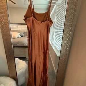 Selfie Leslie Strapless Brown Dress